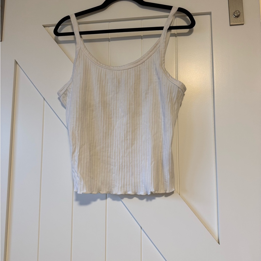 Old Navy White Ribbed Camisole